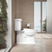 Kohler® PureWarmth® K-10349-0 Toilet Seat, Elongated Bowl Shape, White, Plastic, Yes, Yes, 18-7/16 in Length