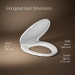 Kohler® Border® K-24495-A-0 Toilet Seat With Anti-Microbial Agent, Elongated Bowl Shape, White, Plastic, Yes