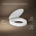Kohler® Hyten® K-25876-0 Toilet Seat, Round Front Type, White, Plastic, Yes, 16-3/16 in Length, 14-7/16 in Width