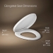 Kohler® Impro® K-26801-0 Toilet Seat, Elongated Bowl Shape, White, Plastic, Yes, 18-3/8 in Length, 14-13/16 in Width