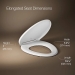 Kohler® Glissade® K-27331-0 Toilet Seat, Elongated Bowl Shape, White, Plastic, Yes, 18-1/8 in Length, 14-3/4 in Width