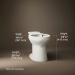 Kohler® K-31588-96 Elongated Toilet Bowl, AquaPiston®, Revolution 360 deg Flush, 16-1/2 in Bowl Height, Exposed, Biscuit