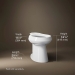 Kohler® K-80020-0 Elongated Toilet Bowl With Concealed Trapway, Class Five Flush, 16-1/2 in Bowl Height, Concealed