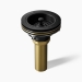 Kohler® K-8801-BL Sink Drain With Strainer, Tailpiece, 3-1/2 in, 4 in Outlet, Brass, Matte Black, 7 in H, 4-1/2 in OD
