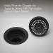 Kohler® K-8801-BL Sink Drain With Strainer, Tailpiece, 3-1/2 in, 4 in Outlet, Brass, Matte Black, 7 in H, 4-1/2 in OD