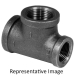 Legend Valve 350-216 Reducing Tee, Tee Fitting, 1-1/4 in Connection Size 1, Connection Type 1: FNPT, Class 150, Black