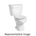Mansfield® 131-W Toilet Bowl, Hybrid Flapper Flush, 15-1/8 in Bowl Height, Glaze, 2 in, 10 in Rough-In, Vitreous China