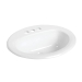Mansfield® 237410000 Self-Rimming Lavatory, Vitreous China, 17 in Basin Width, 11-1/8 in Basin Depth, 17 in W, 18 in D