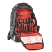 Milwaukee® 48-22-8200 Jobsite Backpack, Nylon, 15.4 in H, 9 in W, 19.9 in D, 35 -Pocket, Black/Red