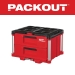 Milwaukee® PACKOUT™ 48-22-8442 2-Drawer Tool Bo, Metal/Polymer, 14.3 in H, 22.2 in W, 16.3 in D, 50 lb Load, Black/Red