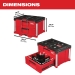 Milwaukee® PACKOUT™ 48-22-8442 2-Drawer Tool Bo, Metal/Polymer, 14.3 in H, 22.2 in W, 16.3 in D, 50 lb Load, Black/Red