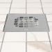Oatey® 42287 Testable Drain, For Pipe Size: 2 in, PVC Body, Stainless Steel Grate, Polished, Drain Function Type