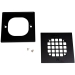 Oatey® 42419 Square Snap-in Shower Strainer With Ring, Stainless Steel, Matte Black, 4.54 in Height, 4.54 in Width