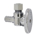 PLUMBSHOP® PLB104X P 1/4 Turn Angle Ball Stop, 1/2 in Inlet, PEX Barbed Inlet, 3/8 in Outlet, OD Compression Outlet