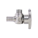 PLUMBSHOP® PLB104X P 1/4 Turn Angle Ball Stop, 1/2 in Inlet, PEX Barbed Inlet, 3/8 in Outlet, OD Compression Outlet