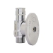 PLUMBSHOP® PLB104X P 1/4 Turn Angle Ball Stop, 1/2 in Inlet, PEX Barbed Inlet, 3/8 in Outlet, OD Compression Outlet