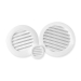 PrimexVents RDV4S01 Soffit Vent, 6.7 in Width, 6.7 in Height, For Duct Size: 4 in, Round Duct, Plastic, Snow White