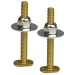 Sioux Chief 411-PB Closet Bolt, 3-1/2 in Length, 1/4 in Diameter, 1/4-20 Thread, 20 TPI, Brass, Bolt Function Type