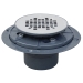 Sioux Chief 821-270P Shower Pan Drain, For Pipe Size: 2 in, Hub Outlet Connection, PVC Body, Stainless Steel Grate