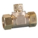 TracPipe® AutoFlare® FGP-TF750-T500 Reducer Tee, 3/4 in Connection Size 1, 1/2 in Connection Size 2, Brass