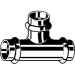Viega ProPress® 77387 Tee, Tee Fitting, Connection Size 1: 3/4 in, Connection Type 1: Press, Connection Type 2: Press