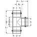 Viega ProPress® 77387 Tee, Tee Fitting, Connection Size 1: 3/4 in, Connection Type 1: Press, Connection Type 2: Press