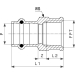 Viega ProPress® 79315 Adapter, Adapter Fitting, Connection Size 1: 3/4 in, Connection Type 1: Press, Bronze