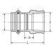 Viega ProPress® 79315 Adapter, Adapter Fitting, Connection Size 1: 3/4 in, Connection Type 1: Press, Bronze