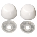 WOLVERINE BRASS® 51220 Closet Bolt Cap, ABS, 1-1/8 in Outside Diameter, White, Cap Function Type