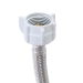 WOLVERINE BRASS® 57582 Toilet Connector, 20 in Length, 3/8 in Connection Size 1, Connection Type 1: Tube