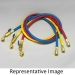 Yellow Jacket® PLUS II™ 29048 Hose With Compact Ball Valve End, R-410A Refrigerant, 1/4 in, 48 in L Hose, Yellow