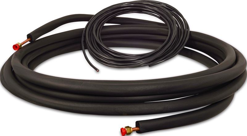 Linesets, Inc 406K0500M144L Titan Mini Split Line Set - 1/4 in Liquid, 3/8 in Suction, 50 ft L, Flare, 1/2 in Insulation