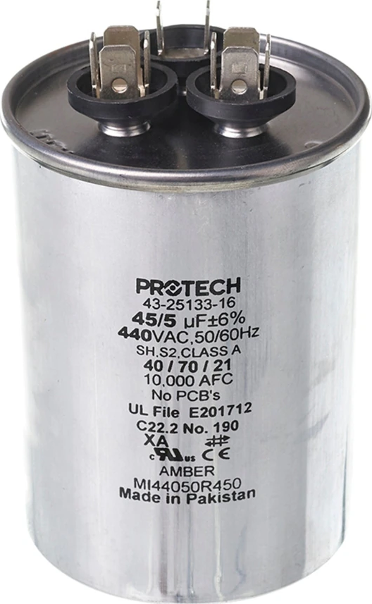 Rheem® 43-25133-16 45+5 MFD 440V Dual Run Capacitor