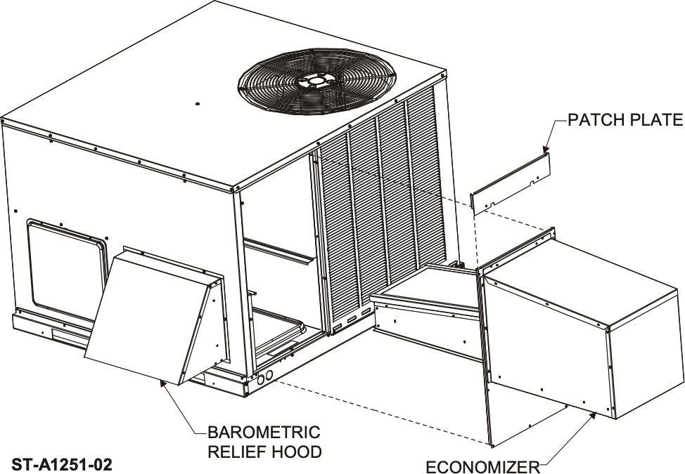 Rheem® AXRD-01RACAM3 24V Modulating Economizer w/ Single Enthalpy - For RGEA / RACA
